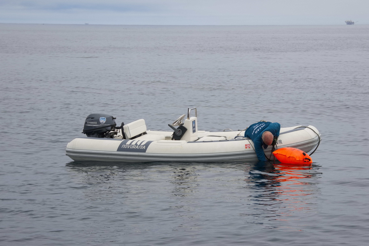 Ocean Defenders lift hazardous traps out of the ocean.