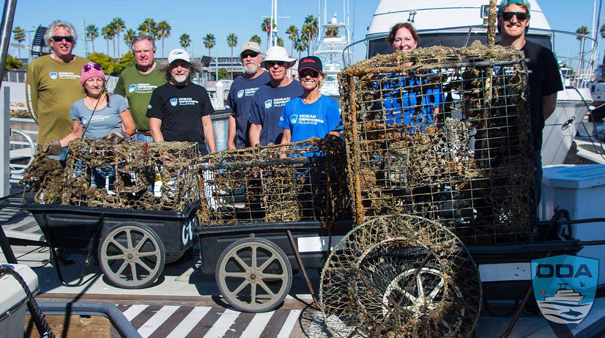 crew with debris